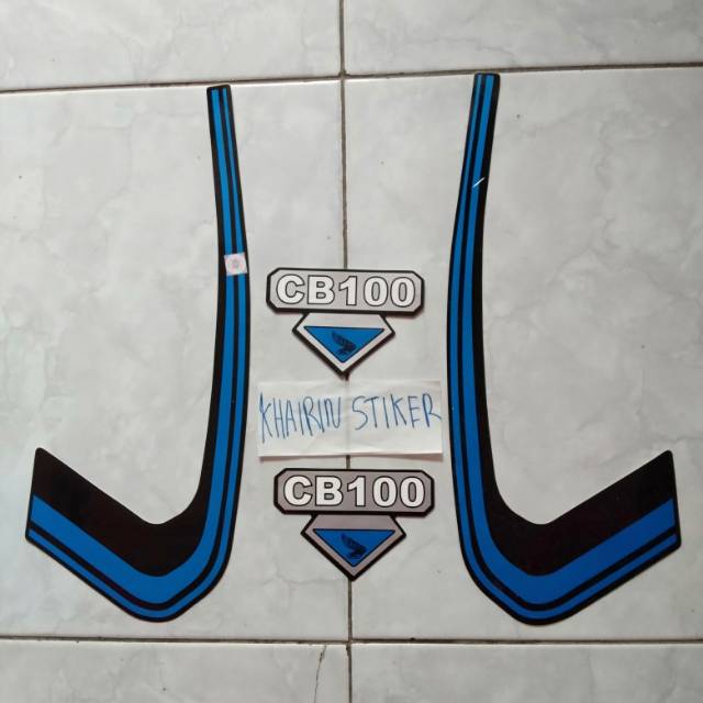 Striping cb100 biru