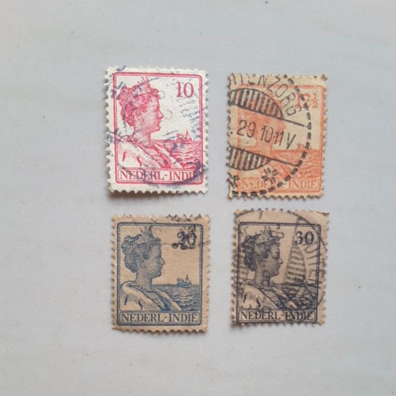 

Perangko netherland indie queen wilhelmina 1920 sampai 1940 set 4 prangko
