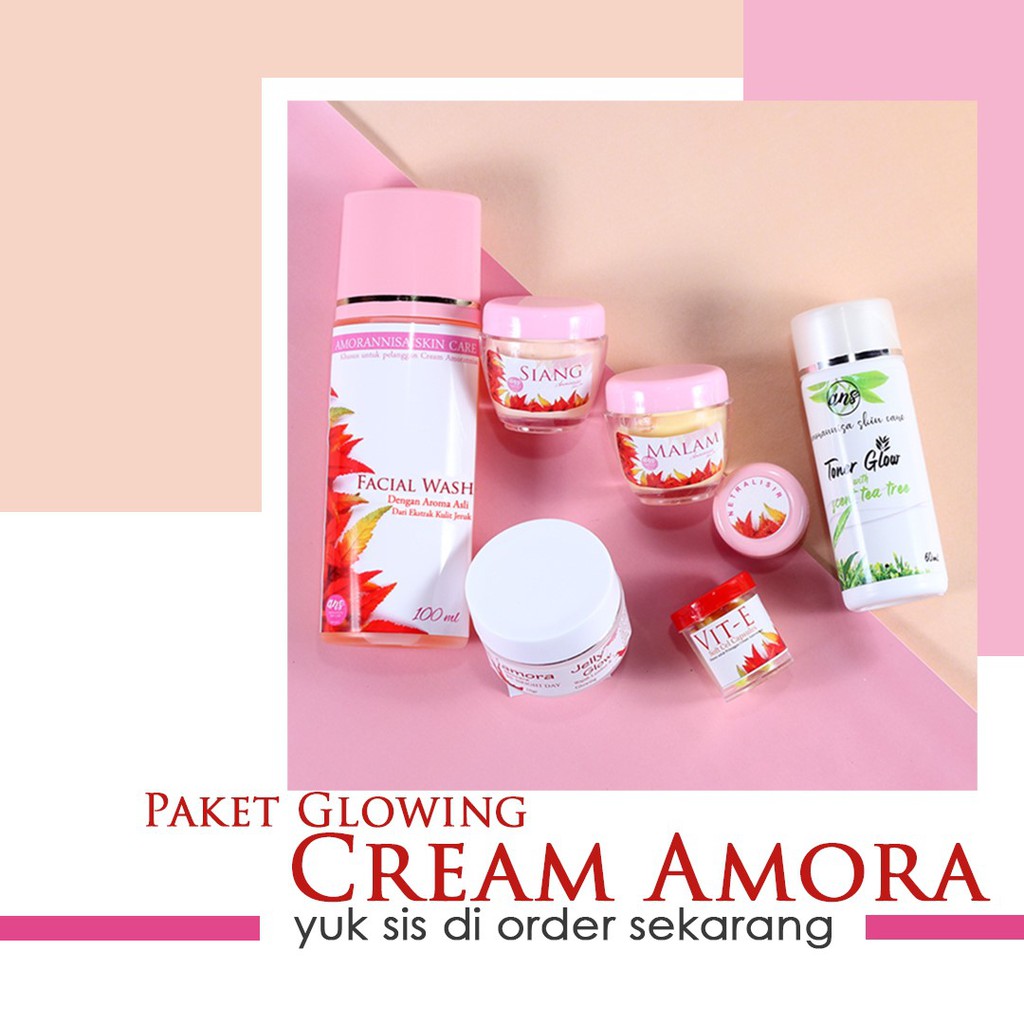 PAKET GLOWING CREAM AMORA SKIN CARE | Shopee Indonesia