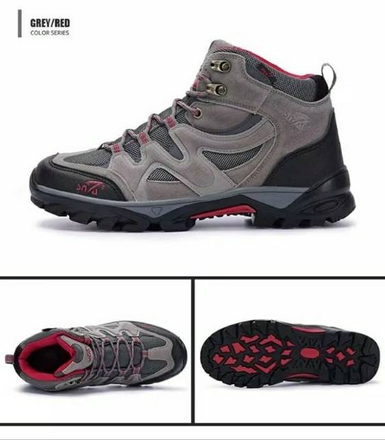 Sepatu Outdoor Gunung SNTA 491 Dark Green Orange Original Resmi Hiking Tracking Shoes