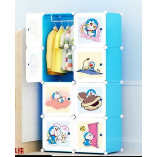 Lemari Rakit Pakaian Anak 8 Kotak Lucu Motif Karakter Lemari Rakit Pakaian Anak 8 Kotak Lucu Motif Karakter