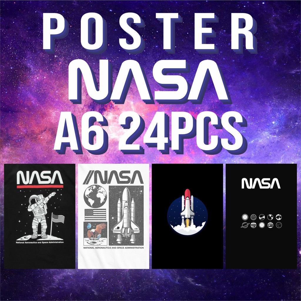 Poster Nasa Paket 24pcs A6 Poster Aesthetic Poster Dinding Poster Kamar Wallposter