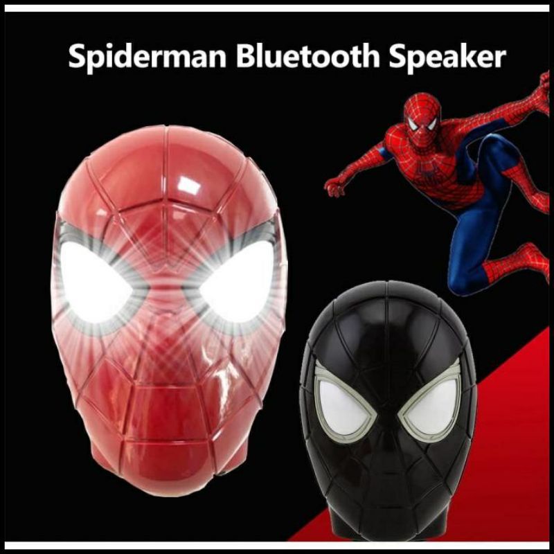 Speaker bluetooth mp3 wireless kepala hero spiderman portable spiker microSD blutut