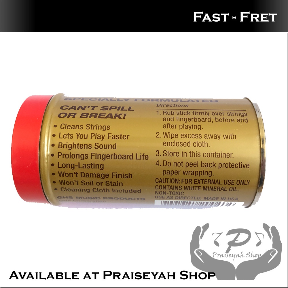 GHS Fast Fret Pembersih dan Pelumas Senar Gitar String Cleaner