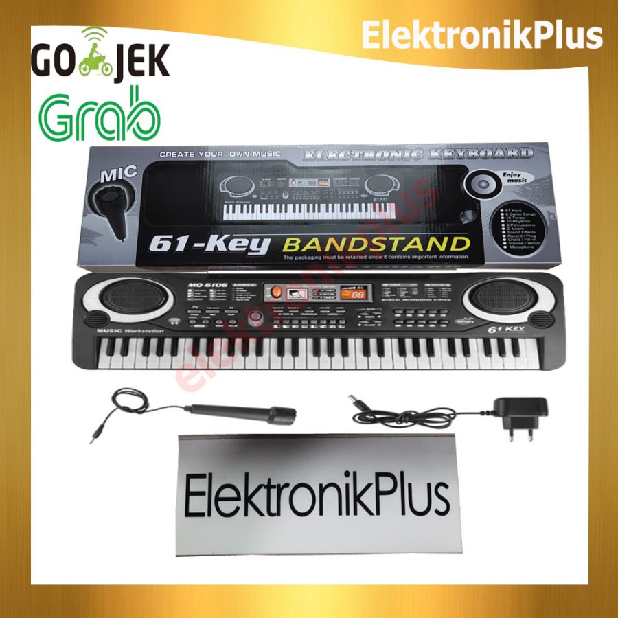 Mainan Anak Piano Digital Keyboard Elektronik 61 Kunci Toots Plus Microphone