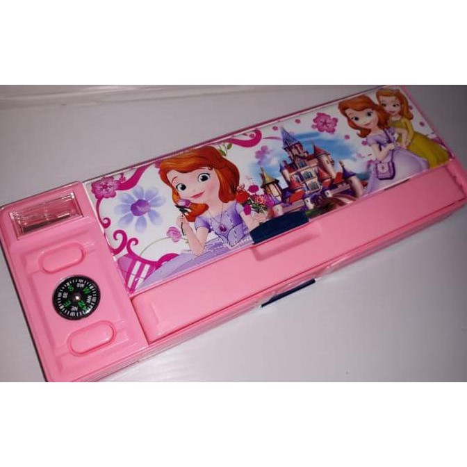 

Termurah Kotak Tempat Pensil + Rautan + Lampu Belajar Karakter "Sofia" Offic