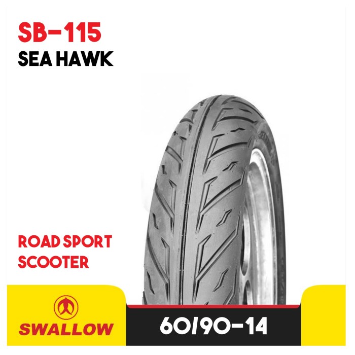 Ban Luar Motor Swallow Sea Hawk SB-115 Tubetype Ring 14 Ukuran 60/90
