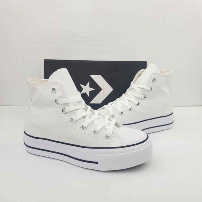 Sepatu Converse CTAS All Star HI LIFT WHITE (Premium Quality Grade Original 100% 1:1 Made In Vietnam