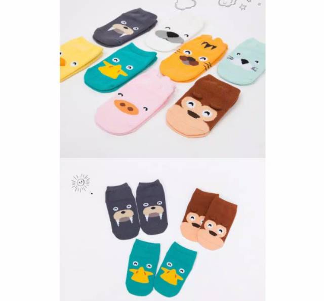 KAOS KAKI BAYI CUTE ANIMAL 3D BAHAN KATUN7