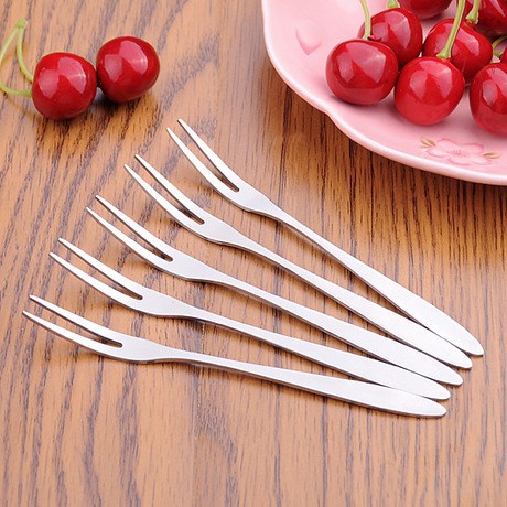 (SNAPCORNER)Garpu Buah Stainless Steel Kecil Mini Alat Tusukan Makan Kue Fruit Fork Murah Serbaguna