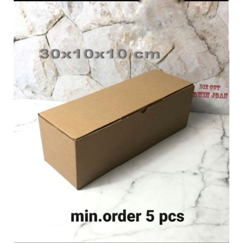 

Kardus Box die cut 30 x 10 x 10 cm box hampers kardus karton coklat