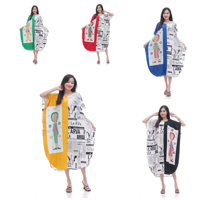 Daster Lowo Motif Koran Bu Tedjo Bunga Cantik Jumbo Viral