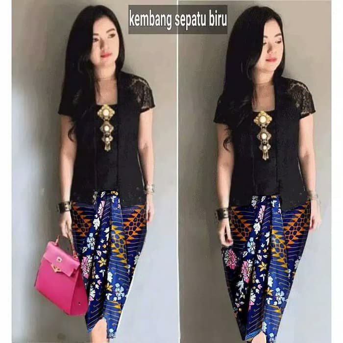Promo   set kebaya modern/stelan kebaya wisuda/kebaya hitam elegan/resmi/pesta  | Pakaian wanita |