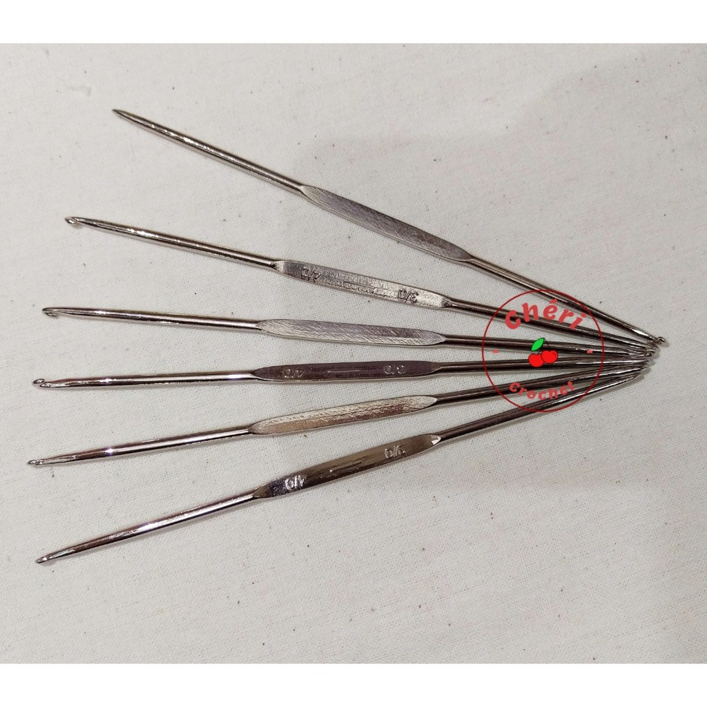 Jarum Rajut/Hakpen Rose/Crochet Hook/Alat Rajut 3/0-4/0
