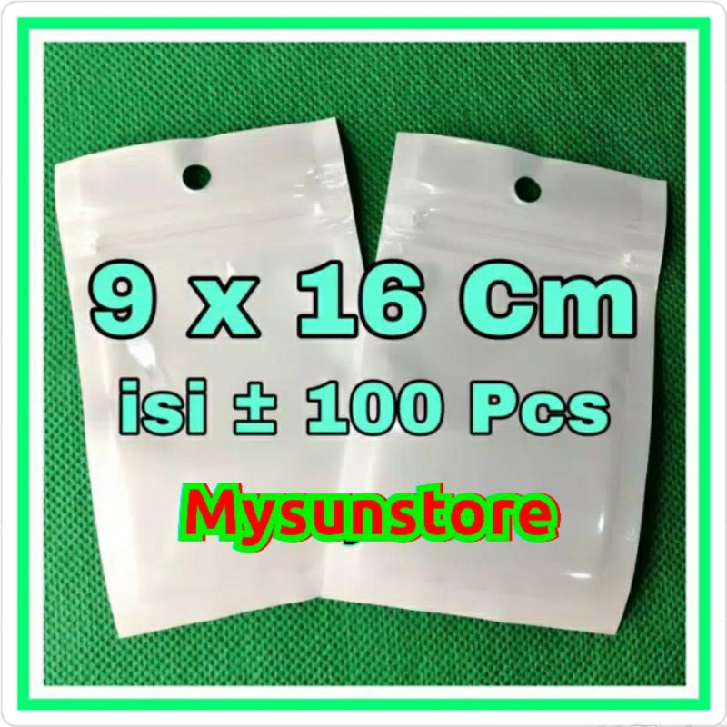 Plastik Ziplock 9x16  Plastik Klip Aksesoris Putih Susu 9x16 Cm 100 Pcs Mysunstore