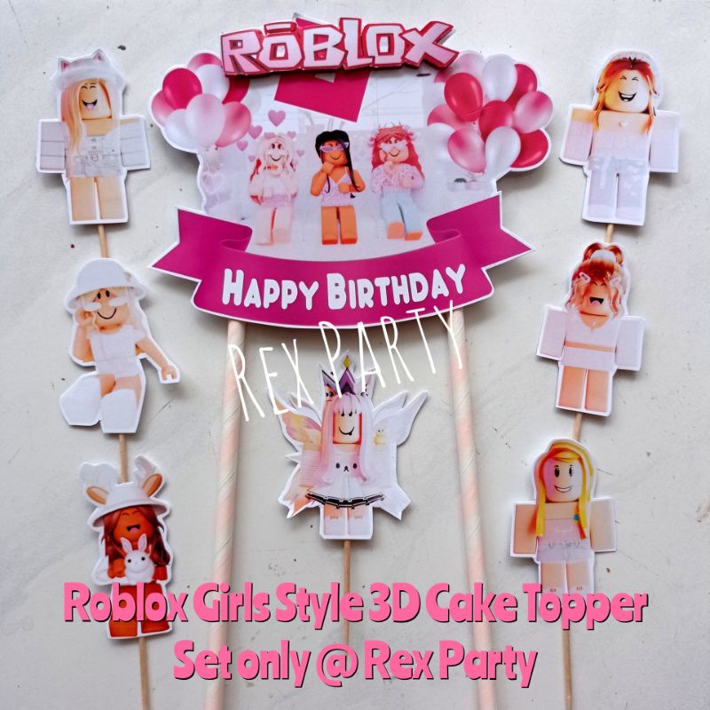 Roblox Girls Cake Topper/Cake Topper 3D Roblox Girl Stylish/Topper Roblox Girls