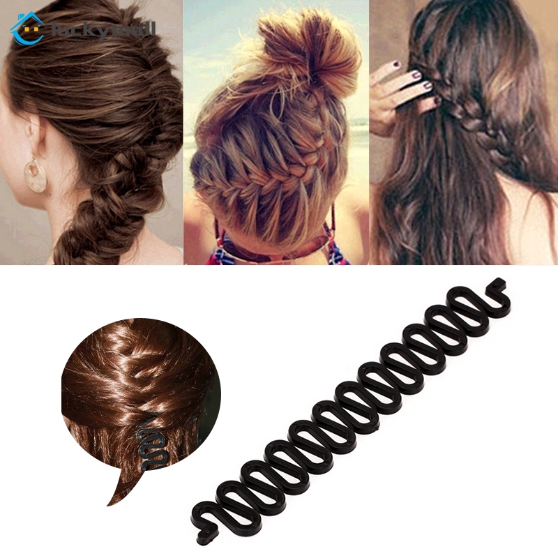 DIY Magic Hair Styling Accessories Hair Clip Hair Braiding Braider Tool Set Twist Bun Barrette Elastic for Women Headband