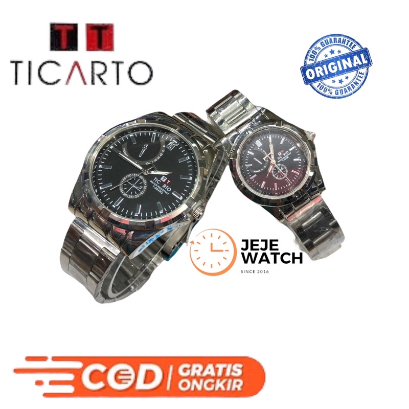 Jam tangan ticarto couple/pasangan