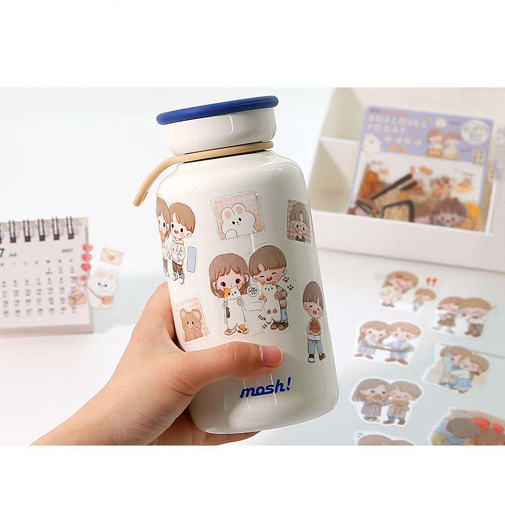 Solighter Sticker Botol Air Alat Tulis Scrapbooking Lucu Cewek Cowok PET Stiker