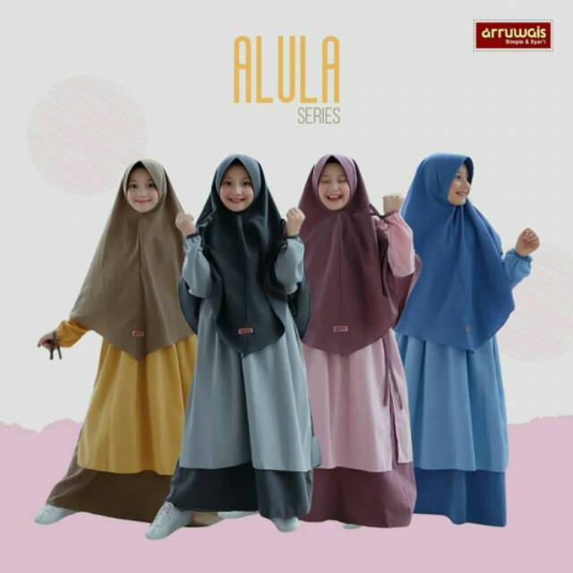 GAMIS SET SYARI ALULA COUPLE IBU, ANAK DAN REMAJA ORI BY ARRUWAIS