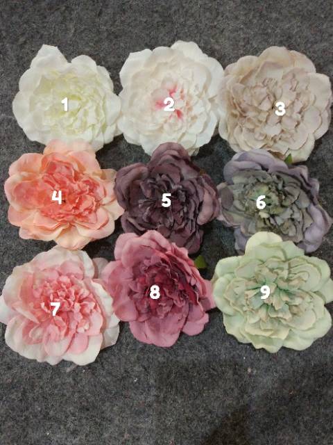 Bunga peony diameter 10cm perbiji