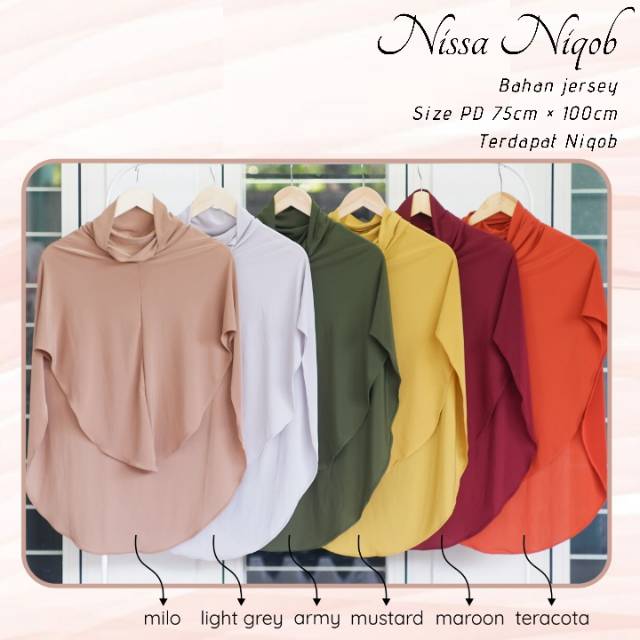 HIJAB / JILBAB NISSA NIQOB - BAHAN STELA HALUS