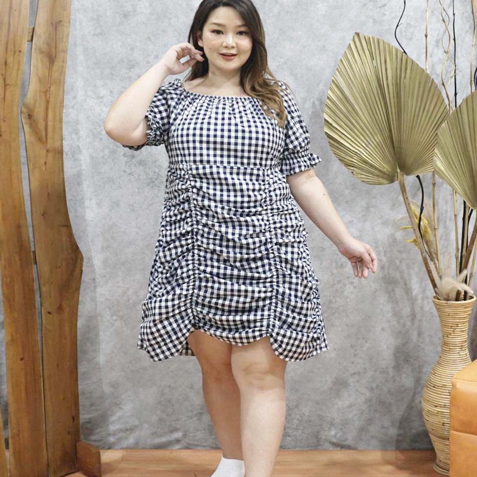 Modern.. Esmelle Dress Jumbo Wanita / Dress fashion Korea Terbaru / Dress Big SIze XXXL / Dress Pest