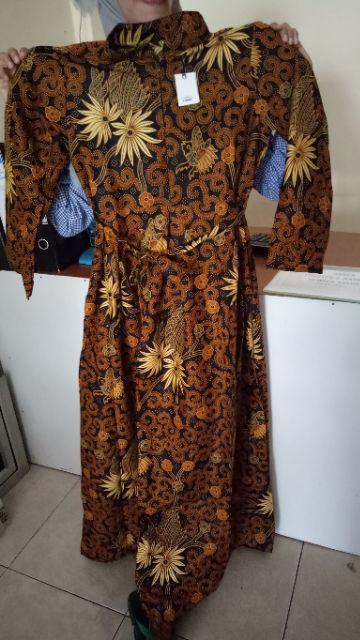 Baju Batik Couple Gamis Jumbo Murah Pasangan Modern Muslim | Klyn - 006 Cempaka