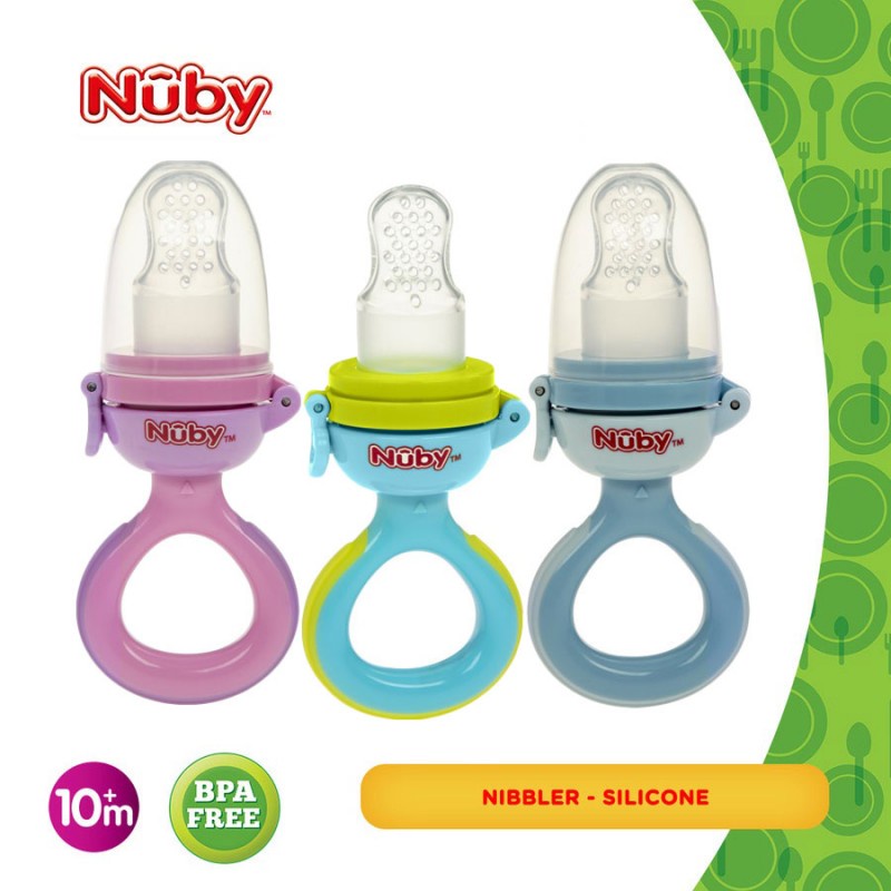 Nuby Twist N Feed Nibbler Silicone Baby Food Feeder - 1 Pcs
