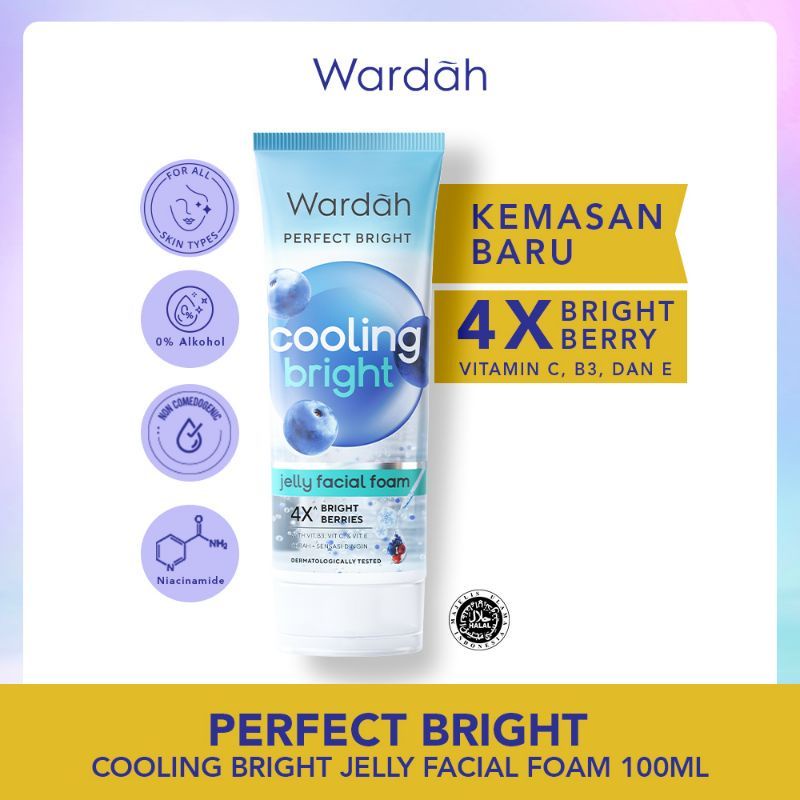 Wardah Perfect Bright Cooling Bright Jelly Facial Foam 100ML