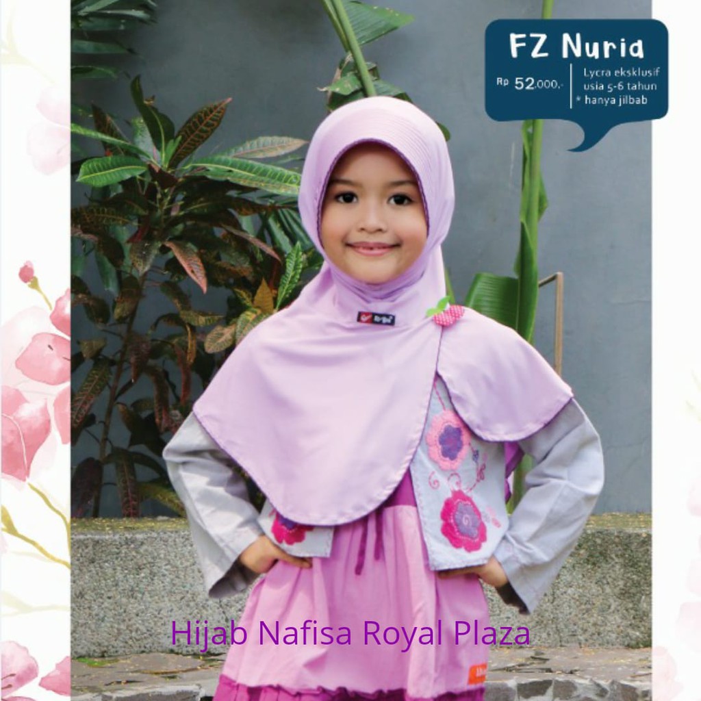 Jilbab Instan Anak Feyza Nuria  | Hijab Instan Anak Premium Jilbab Instan Bergo Anak Usia 4-5 Tahun