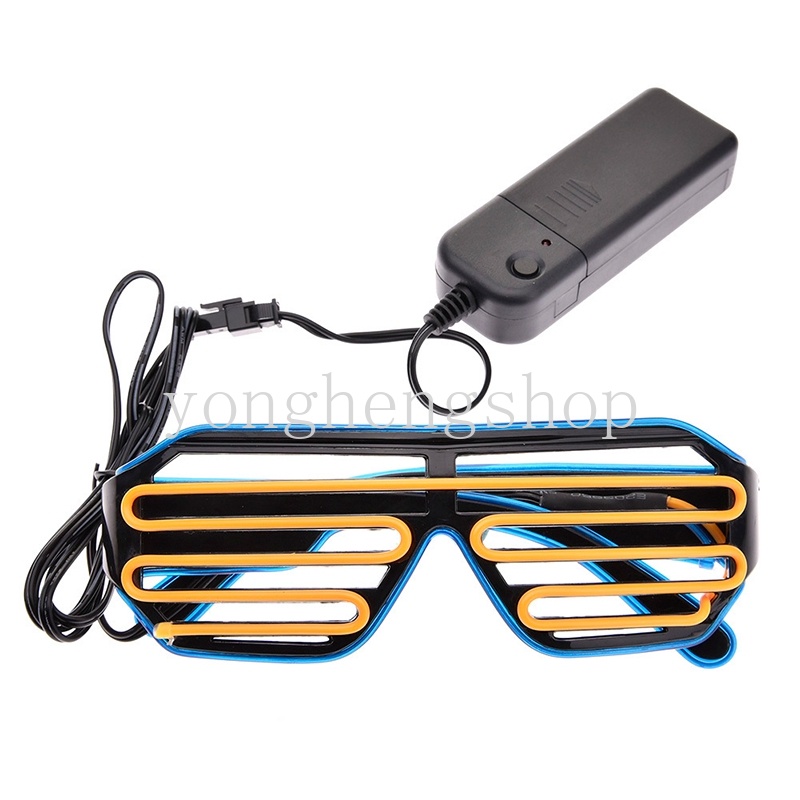 Kacamata Dengan Lampu Neon Led Luminous Glow In The Dark Untuk Festival / Bar / Pesta Ulang Tahun / Cosplay