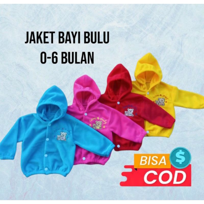 jaket bulu tebal kadot 1-2thn