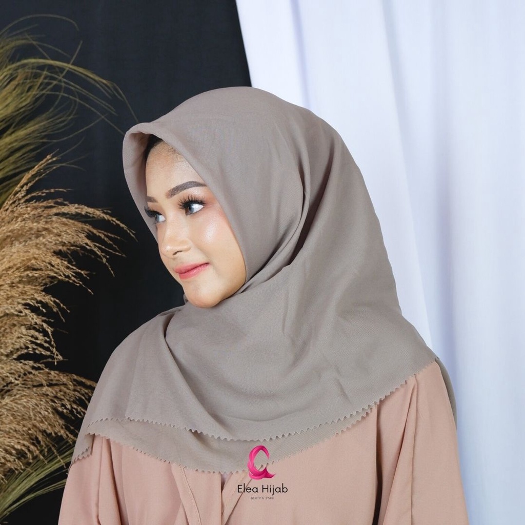 Jilbab bella square lasercut bahan pollycotton
