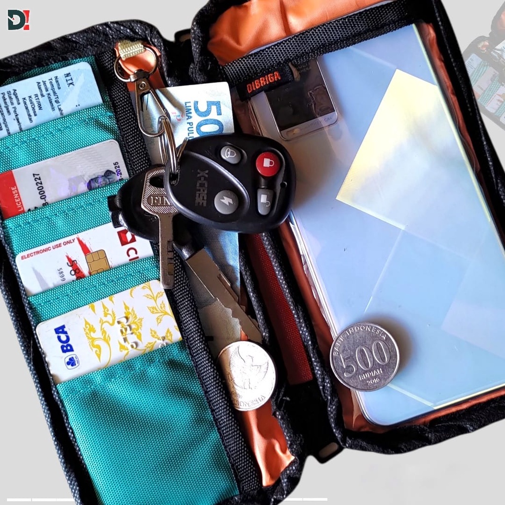 Dibriga! Ricci - Hanging Wallet Sako Premium Phone Touchscreen Termurah - Tas Dompet Hp Kartu Selempang Gantung Leher Terlaris Pria Wanita