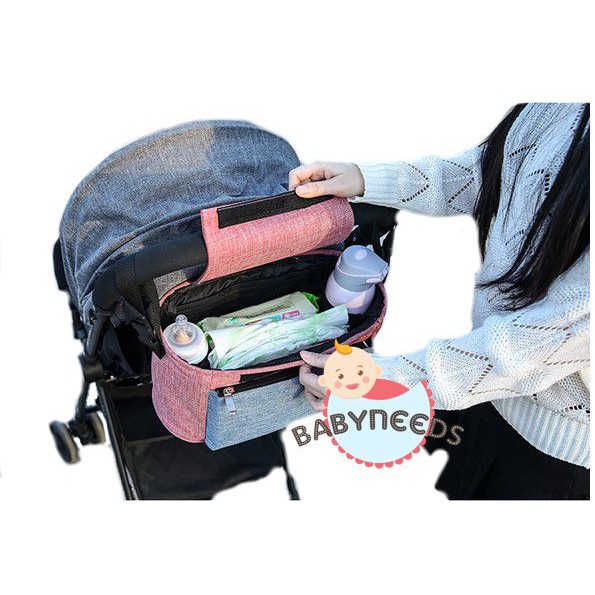 Baby Strollers Storage Bag Bottle Diapers Organizer Accessories tanpa tutup