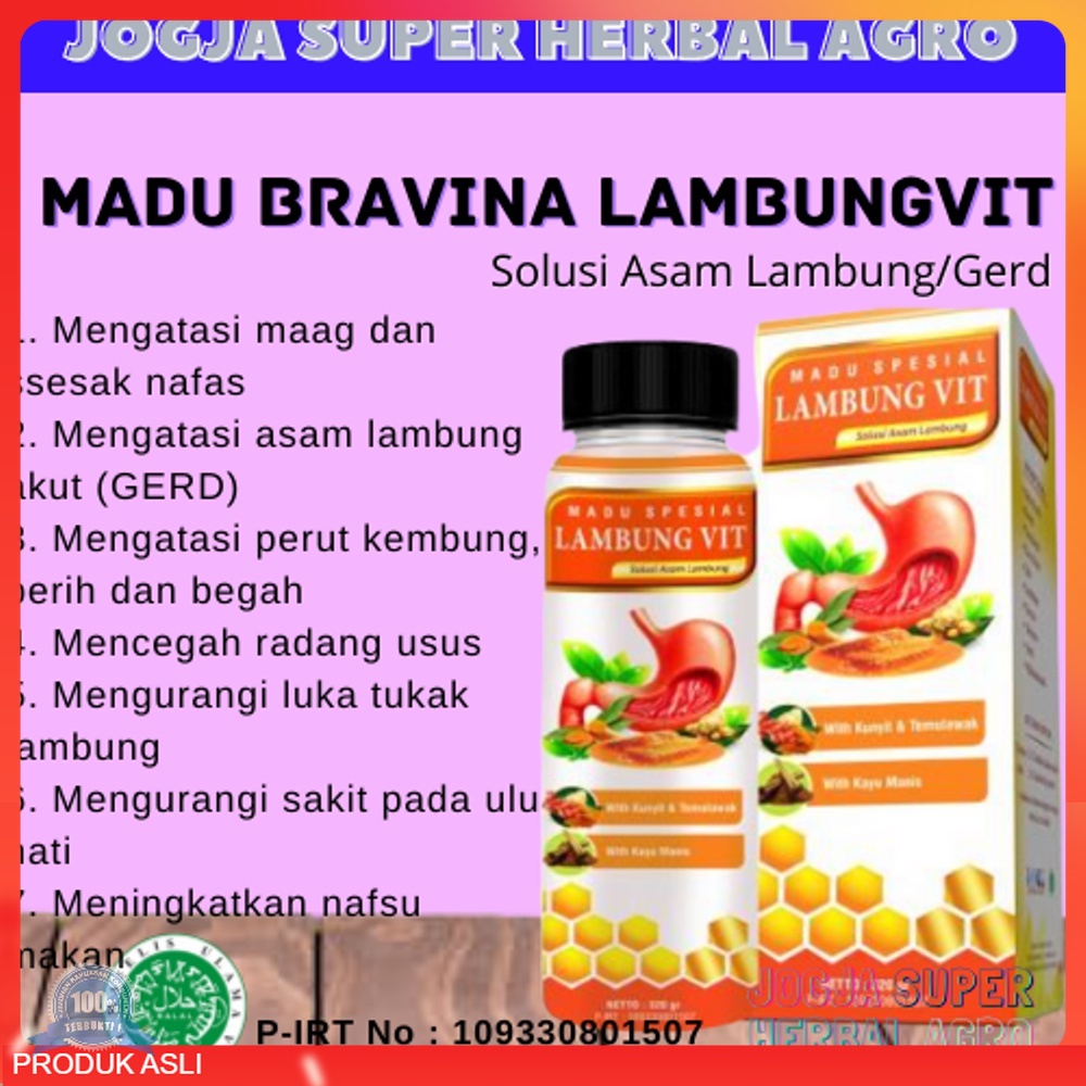 

JUAL MADU BRAVINA LAMBUNG VIT 320gr Mengatasi perut kembung dan perih