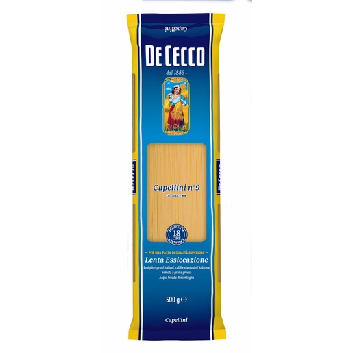

DeCecco Capellini no 9 Angel Hair Italian Pasta 500 gr
