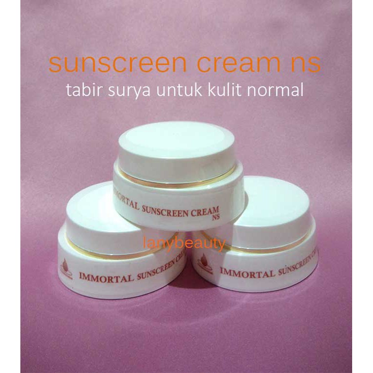 Sunscreen Cream Ns sunblock immortal untuk kulit normal