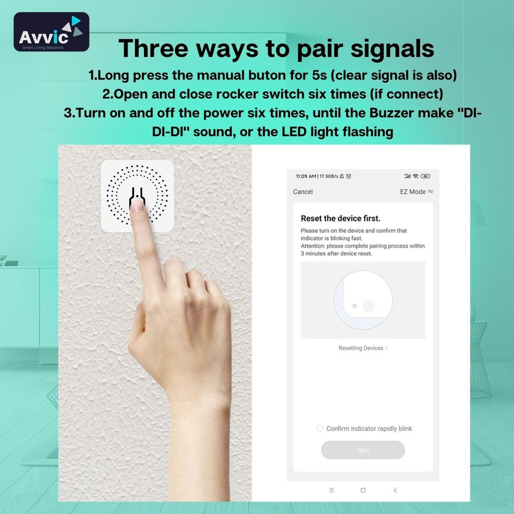 SMATRUL Mini Two Way Smart Switch WiFi DIY Module 16A Saklar Pintar Tuya Supports Google Home Alexa