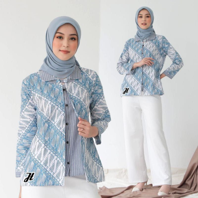 Atasan Batik Wanita PPBTK07 Modern Batik murah Cassual Atasanbatik Wanitabatik /Atasanwanita...-Kate bir