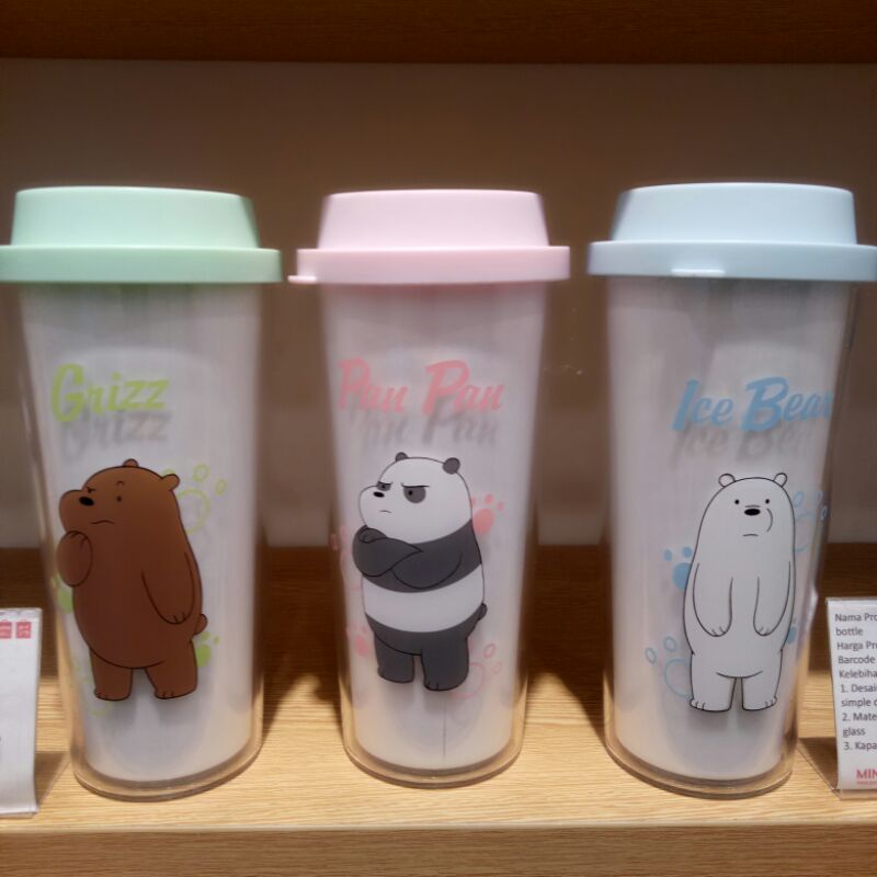 We Bare Bear Botol Minum Miniso 500 ml
