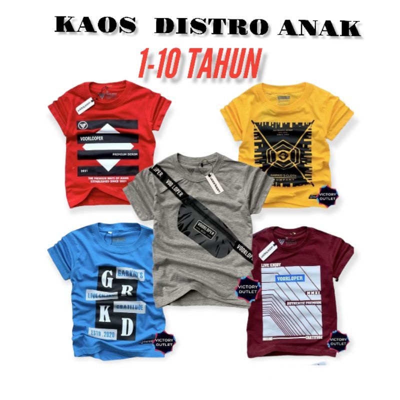 kaos distro anak 1-10 tahun