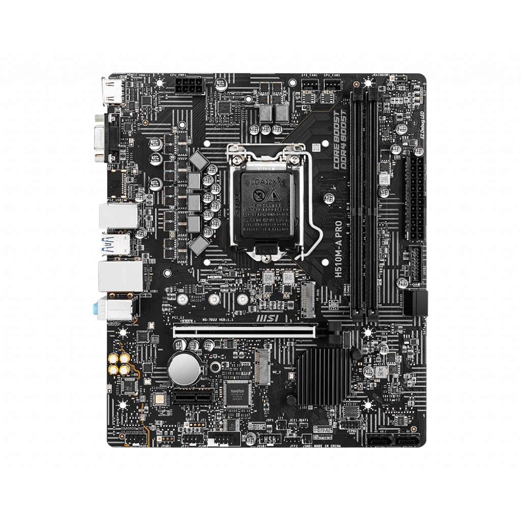 MSI MOTHERBOARD H510M-A PRO DDR4 Intel H510 LGA 1200 Mirco-ATX