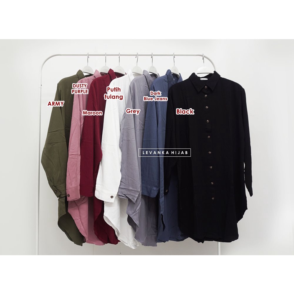 Tunik Polos Bahan Katun Rayon Twill
