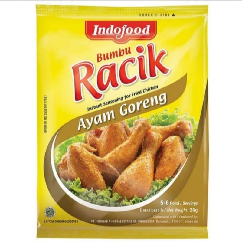 

Indofood bumbu racik ayam goreng 20 gram