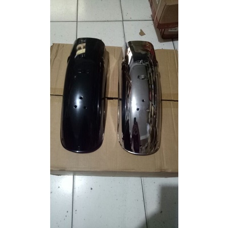 Spakbor slebor belakang Rx king Besi hitam dan croom