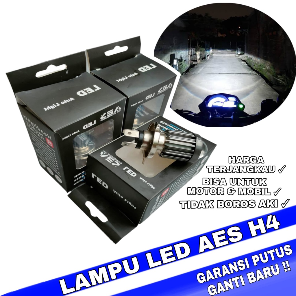 G2B1M LAMPU LED H4 LASER HI LOO BEAM DUAL COLOURS M2 MERK AES ORIGINAL