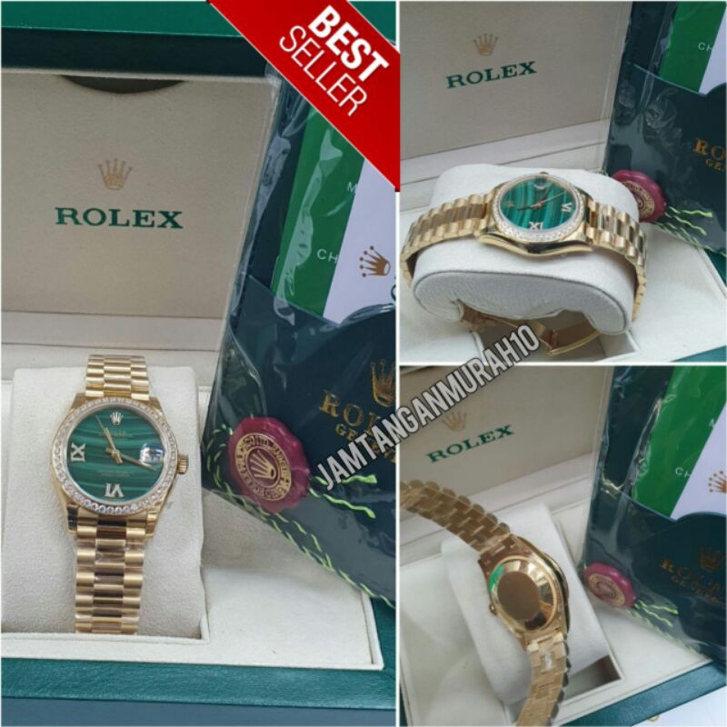 JAM TANGAN WANITA ROLEX AUTOMATIC MESIN SWISS KUALITAS ORIGINAL