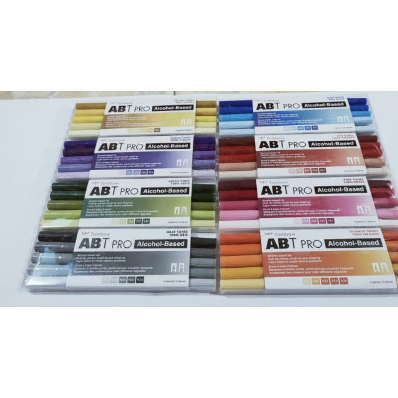 

TOMBOW ABT PRO DUAL BRUSH SET 5 ALCOHOL BASE-ART MARKERS